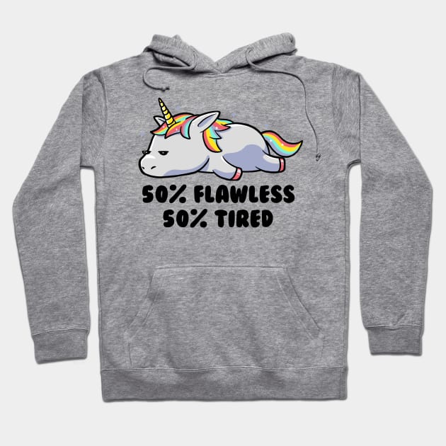 50% Flawless 50% Lazy Cute Unicorn Gift Hoodie by eduely